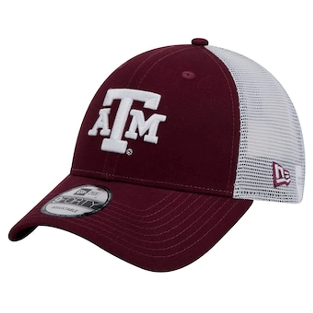 Men's New Era  Maroon Texas A&M Aggies Trucker 9FORTY Adjustable Hat