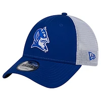 Men's New Era Royal Duke Blue Devils Trucker 9FORTY Adjustable Hat