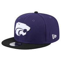 Men's New Era Purple/Black Kansas State Wildcats Two-Tone 9FIFTY Snapback Hat