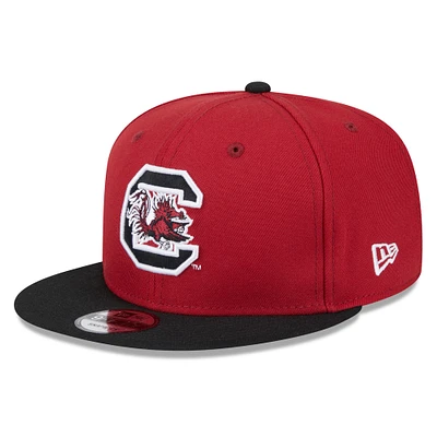 Men's New Era Garnet South Carolina Gamecocks Two-Tone 9FIFTY Snapback Hat