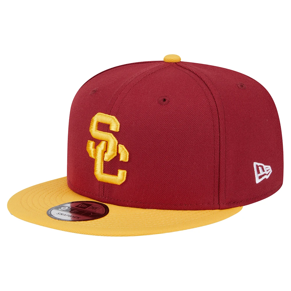 Men's New Era Cardinal/Gold USC Trojans Two-Tone 9FIFTY Snapback Hat