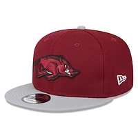 Men's New Era Cardinal Arkansas Razorbacks Two-Tone 9FIFTY Snapback Hat