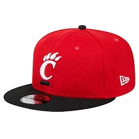 Men's New Era Red/Black Cincinnati Bearcats Two-Tone 9FIFTY Snapback Hat