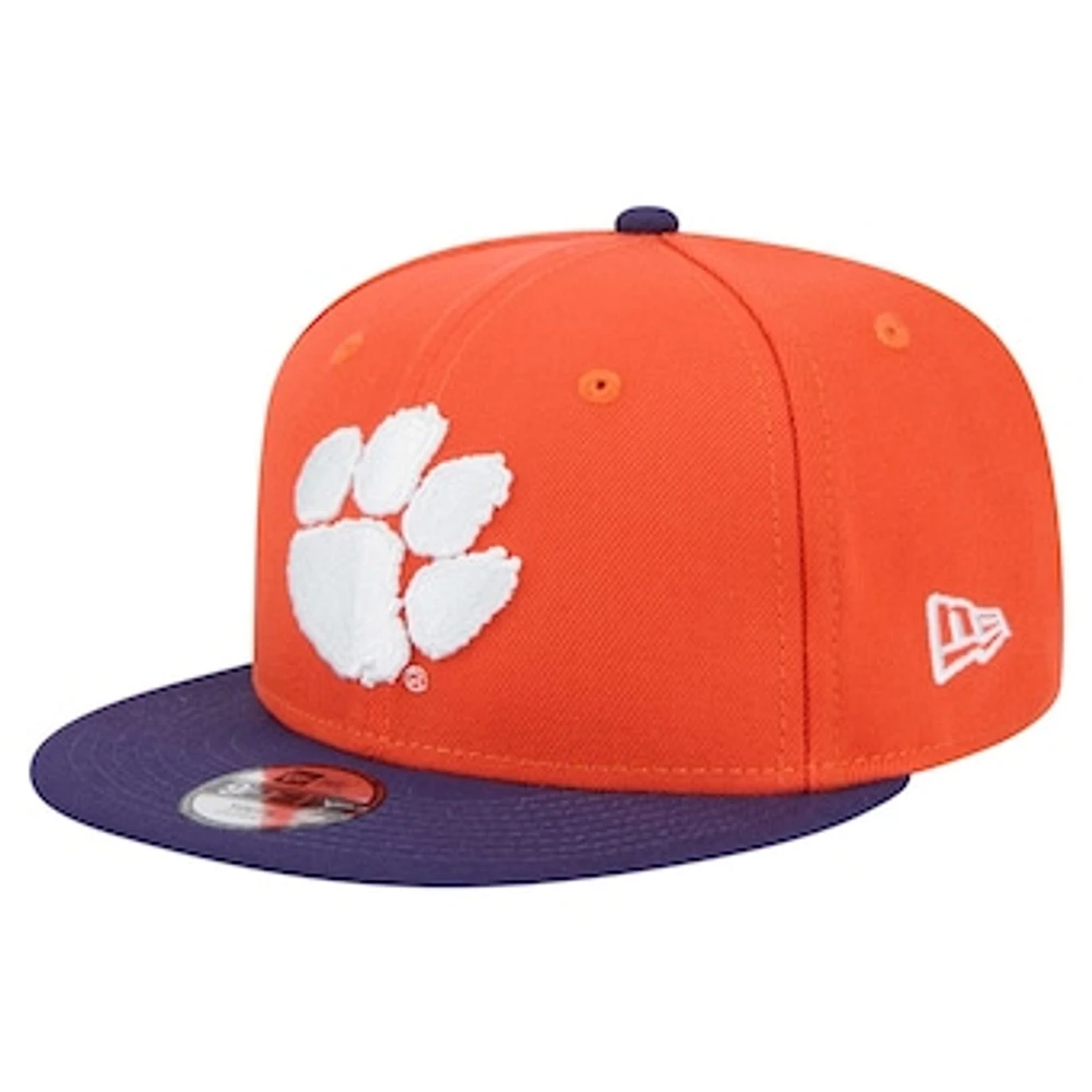 Youth New Era  Orange Clemson Tigers Logo 9FIFTY Adjustable Hat