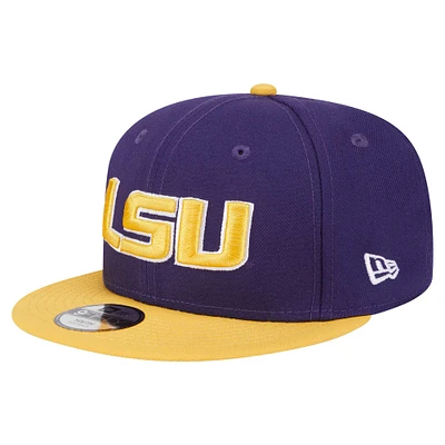 Youth New Era  Purple LSU Tigers Logo 9FIFTY Adjustable Hat