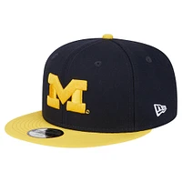 Youth New Era  Navy Michigan Wolverines Logo 9FIFTY Adjustable Hat