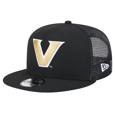 Men's New Era Black Vanderbilt Commodores Trucker 9FIFTY Snapback Hat