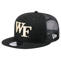 Men's New Era Black Wake Forest Demon Deacons 9FIFTY Trucker Snapback Hat