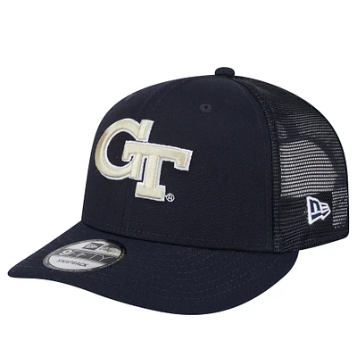 Men's New Era Navy Georgia Tech Yellow Jackets Trucker 9FIFTY Snapback Hat