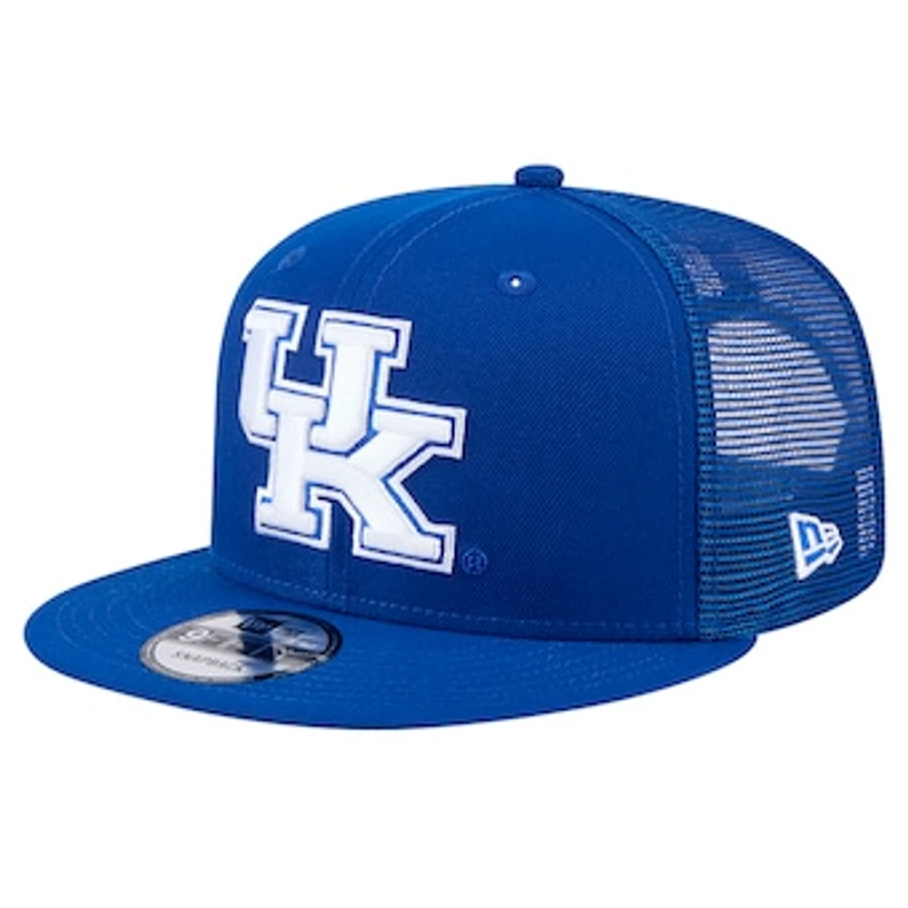 Men's New Era Royal Kentucky Wildcats 9FIFTY Trucker Snapback Hat