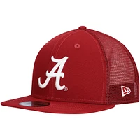 Men's New Era Crimson Alabama Crimson Tide 9FIFTY Trucker Snapback Hat