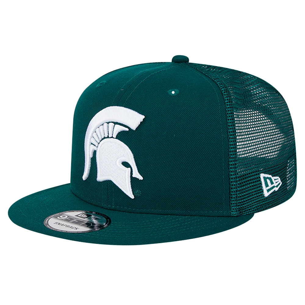 Men's New Era Green Michigan State Spartans Trucker 9FIFTY Snapback Hat