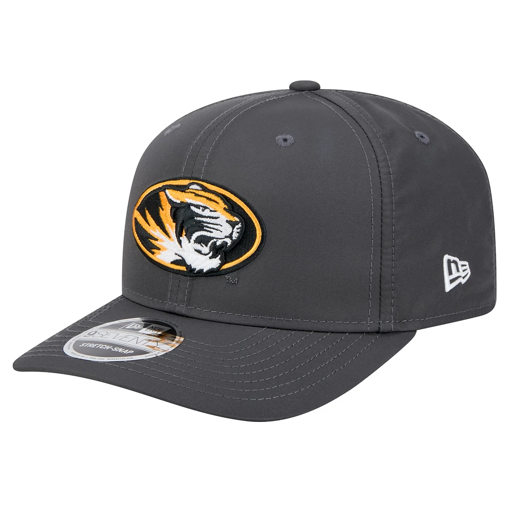 Men's New Era Charcoal Missouri Tigers 9SEVENTY Stretch-Snap Hat