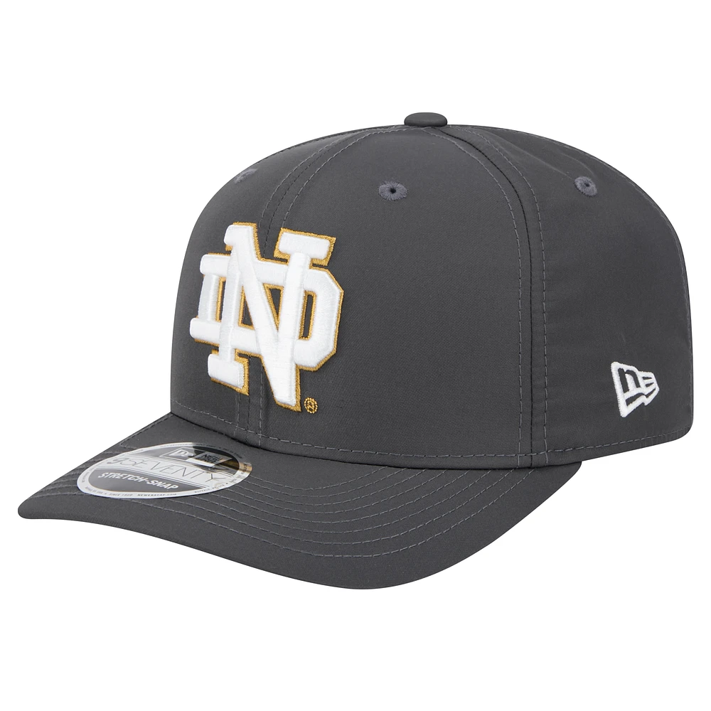 Men's New Era Charcoal Notre Dame Fighting Irish 9SEVENTY Stretch-Snap Hat