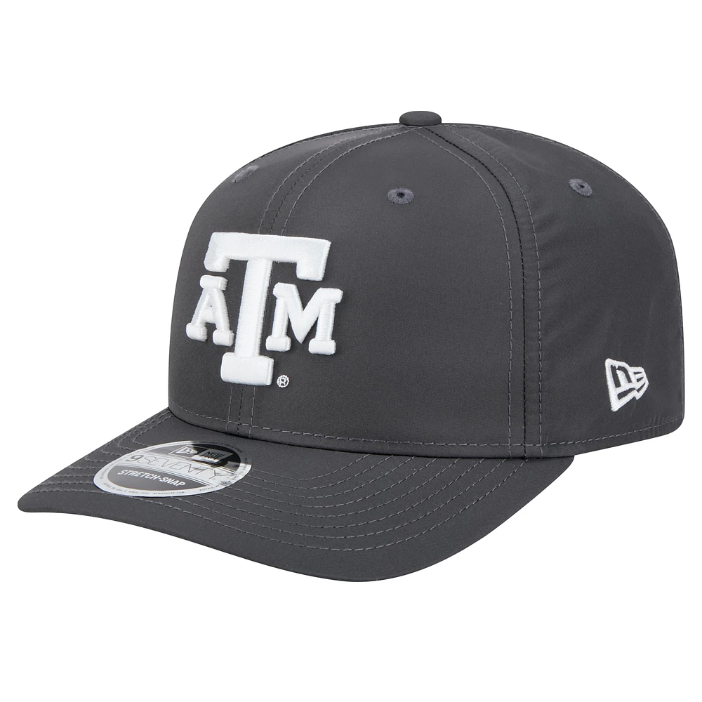 Men's New Era Charcoal Texas A&M Aggies 9SEVENTY Stretch-Snap Hat