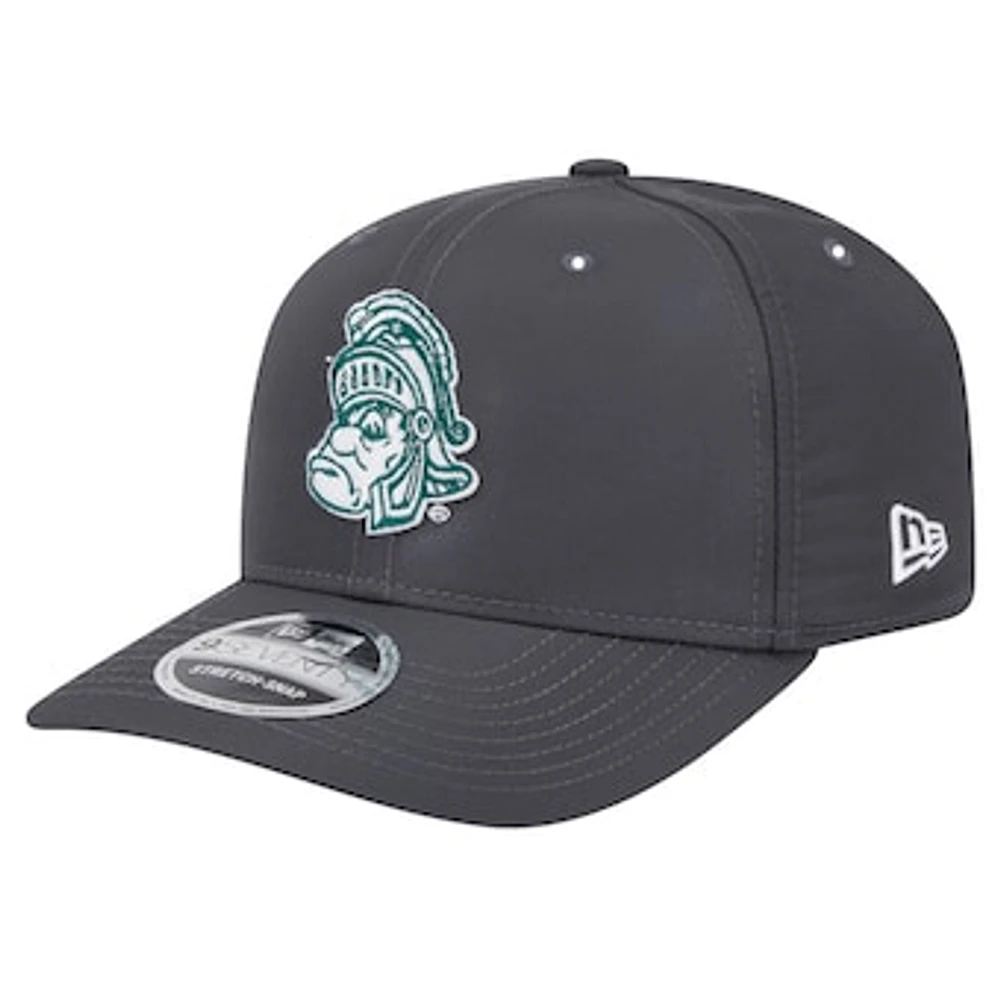 Men's New Era Charcoal Michigan State Spartans 9SEVENTY Stretch-Snap Hat