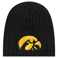 Infant New Era  Black Iowa Hawkeyes Mini Fan Beanie