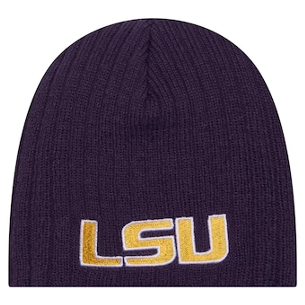 Infant New Era  Purple LSU Tigers Mini Fan Beanie