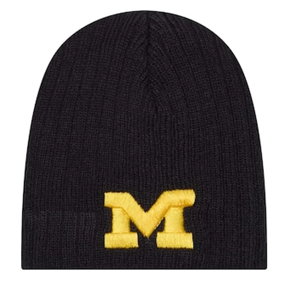 Infant New Era  Navy Michigan Wolverines Mini Fan Beanie