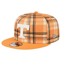 Men's New Era Tennessee Orange Tennessee Volunteers Plaid 9FIFTY Snapback Hat