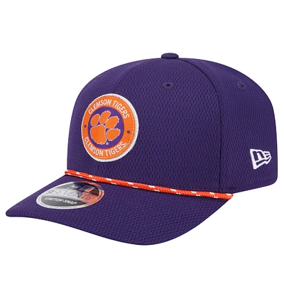 Men's New Era Purple Clemson Tigers COOLERA 9SEVENTY Rope Stretch-Snap Hat