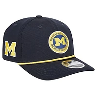 Men's New Era Navy Michigan Wolverines COOLERA 9SEVENTY Rope Stretch-Snap Hat