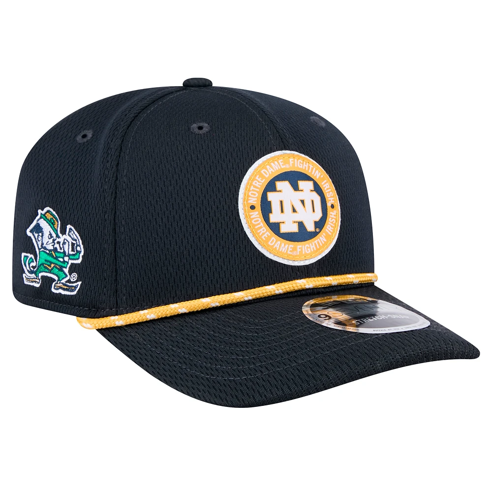 Men's New Era Navy Notre Dame Fighting Irish COOLERA 9SEVENTY Rope Stretch-Snap Hat