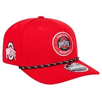 Men's New Era Scarlet Ohio State Buckeyes COOLERA 9SEVENTY Rope Stretch-Snap Hat