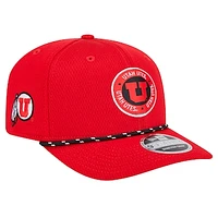 Men's New Era Red Utah Utes COOLERA 9SEVENTY Rope Stretch-Snap Hat