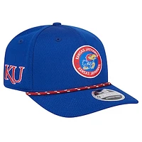 Men's New Era Royal Kansas Jayhawks COOLERA 9SEVENTY Rope Stretch-Snap Hat