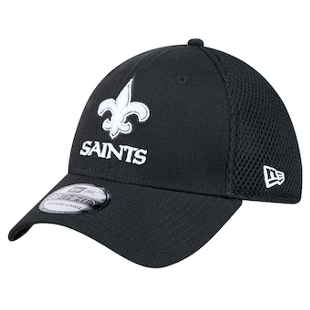 Men's New Era Black Orleans Saints 39THIRTY Flex Hat