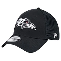 Men's New Era Black Baltimore Ravens 39THIRTY Flex Hat