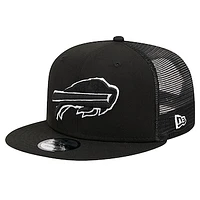 Men's New Era Black Buffalo Bills Evergreen 9FIFTY Snapback Hat