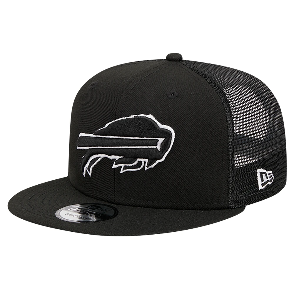 Men's New Era Black Buffalo Bills Evergreen 9FIFTY Snapback Hat