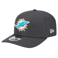 Men's New Era Graphite Miami Dolphins 9SEVENTY Stretch-Snap Hat