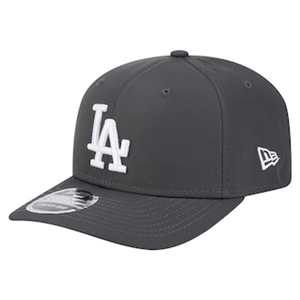 Men's New Era Gray Los Angeles Dodgers Graphite 9SEVENTY Stretch-Snap Hat