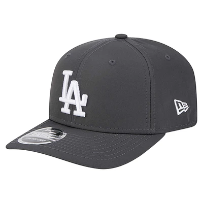 Men's New Era Gray Los Angeles Dodgers Graphite 9SEVENTY Stretch-Snap Hat