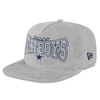 Men's New Era Gray Dallas Cowboys Throwback Corded Golfer Snapback Hat