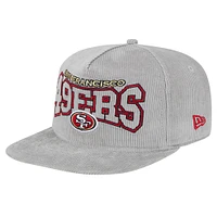 Men's New Era Gray San Francisco 49ers Throwback Corded Golfer Snapback Hat