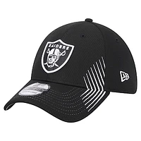 Men's New Era Black Las Vegas Raiders Sport Night Active 39THIRTY Flex Hat