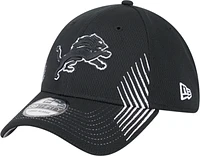 Men's New Era Black Detroit Lions Sport Night Active 39THIRTY Flex Hat