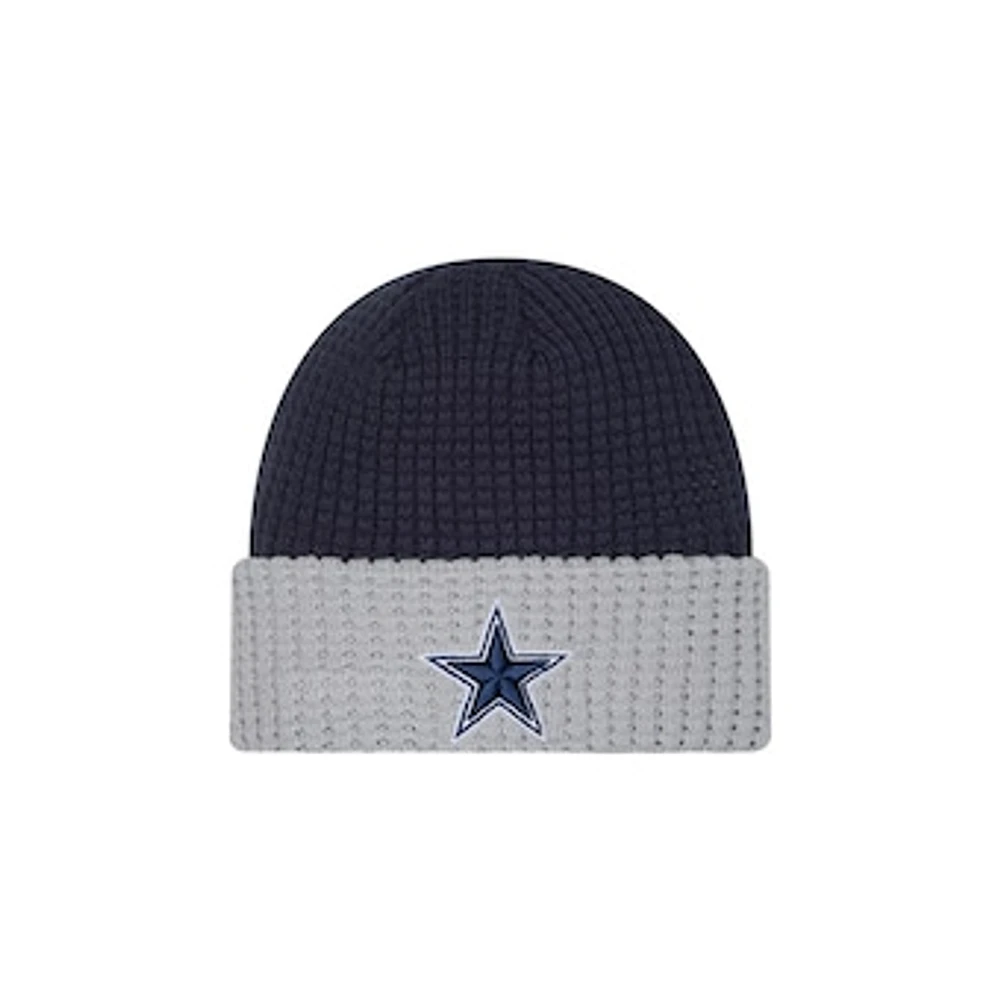 Men's New Era Navy Dallas Cowboys Waffled Cuffed Knit Hat