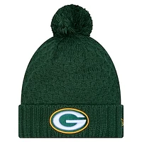 Women's New Era Green Green Bay Packers Active Chunky Cuffed Knit Hat with Pom