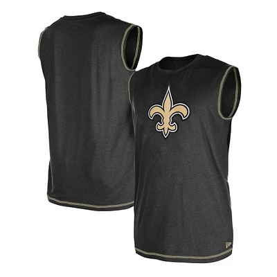Men's New Era Black Orleans Saints Tank Top