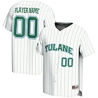 Men's GameDay Greats White Tulane Green Wave NIL Pick-A-Player Lightweight Baseball Jersey
