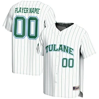 Men's GameDay Greats White Tulane Green Wave NIL Pick-A-Player Lightweight Baseball Jersey