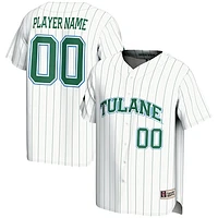 Youth GameDay Greats White Tulane Green Wave NIL Pick-A-Player Lightweight Baseball Jersey