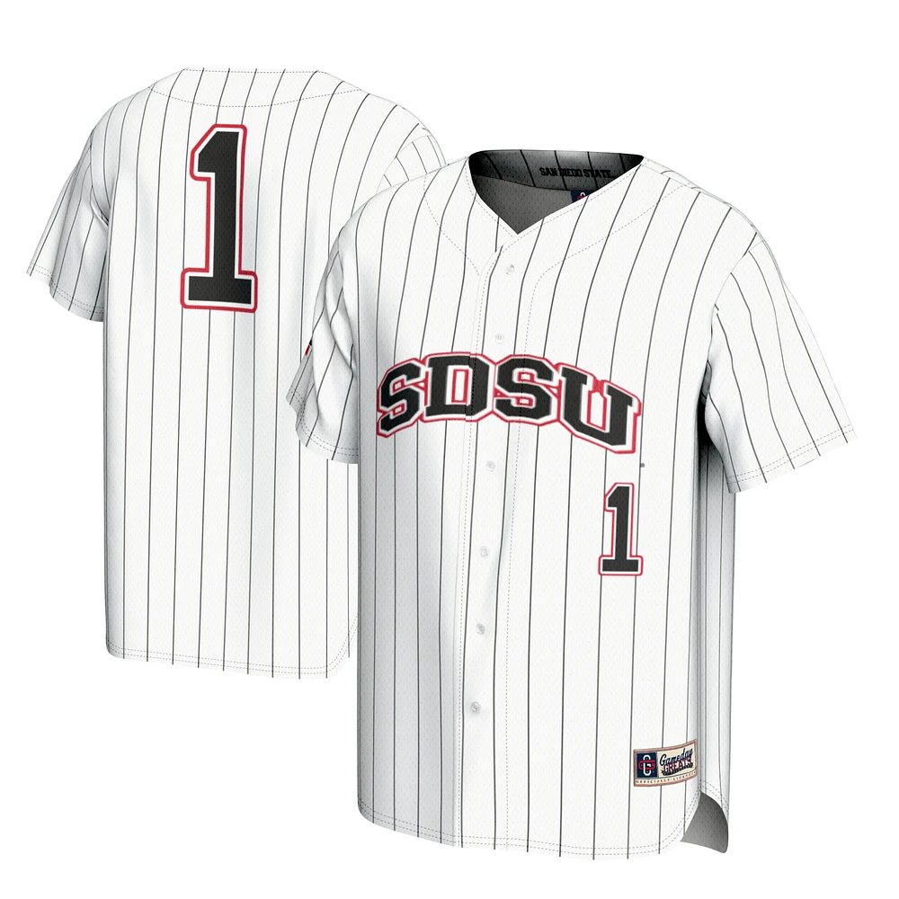 Men's GameDay Greats #1 San Diego State Aztecs Lightweight Baseball Fashion Jersey