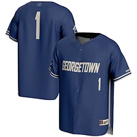 Men's GameDay Greats #1 Navy Georgetown Hoyas Lightweight Baseball Fashion Jersey