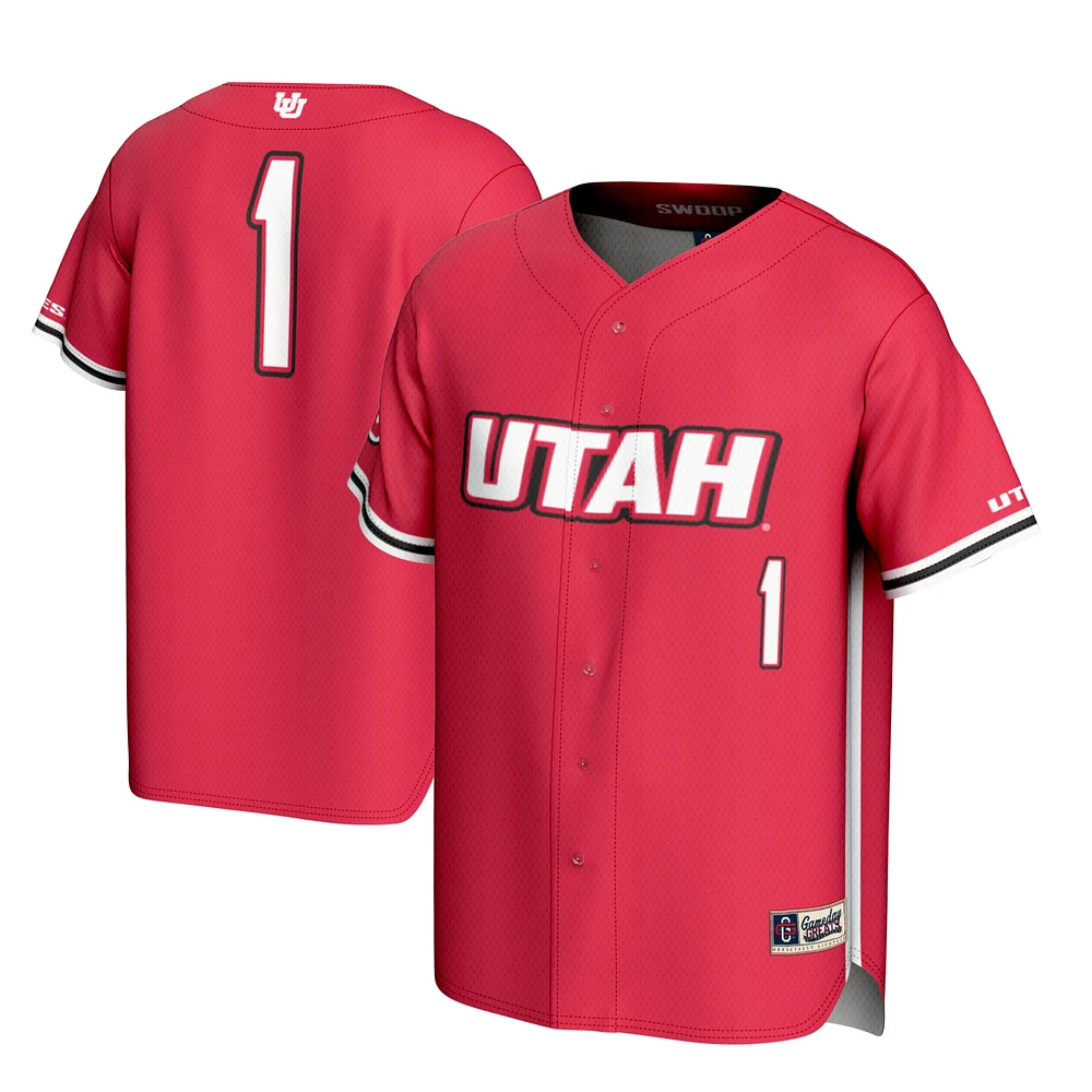 Youth GameDay Greats #1 Red Utah Utes Lightweight Baseball Fashion Jersey